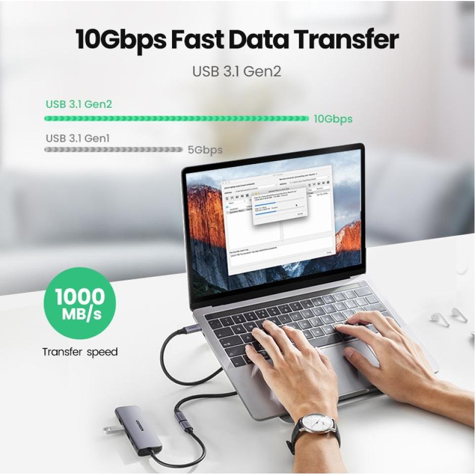 Thumbnail - Ugreen USB C – USB C (0.50 m, USB 3.1), USB Kabel