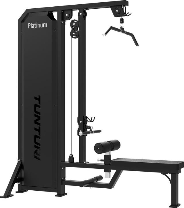 Actual product image Tunturi Platinum Dual Lat Pulldown/Low row cable pulldown station with weight stack