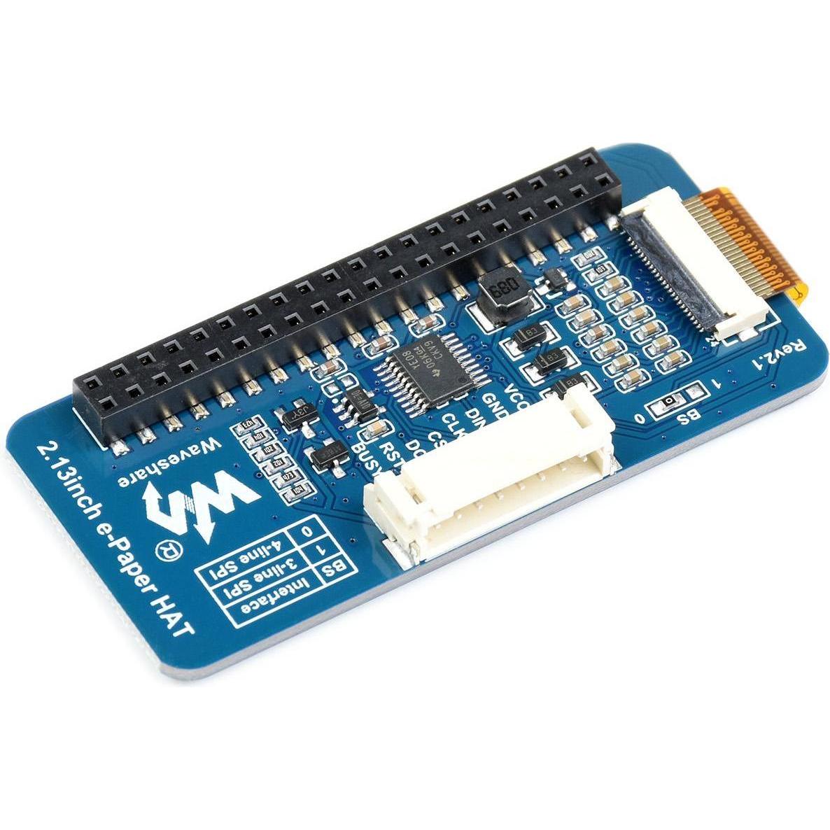 WaveShare 250x122 2,13 pollici nero bianco E-Ink Display Raspberry Pi HAT, Scheda + Kit di sviluppo