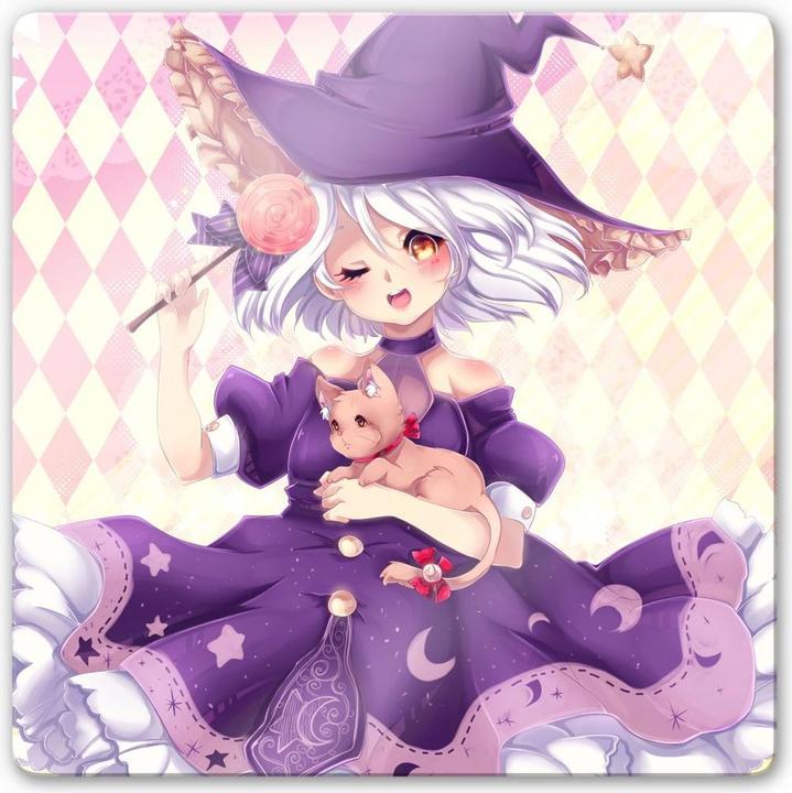Actual product image Trenddeko La Doll Blanche - Little Witch (50 x 50 cm)