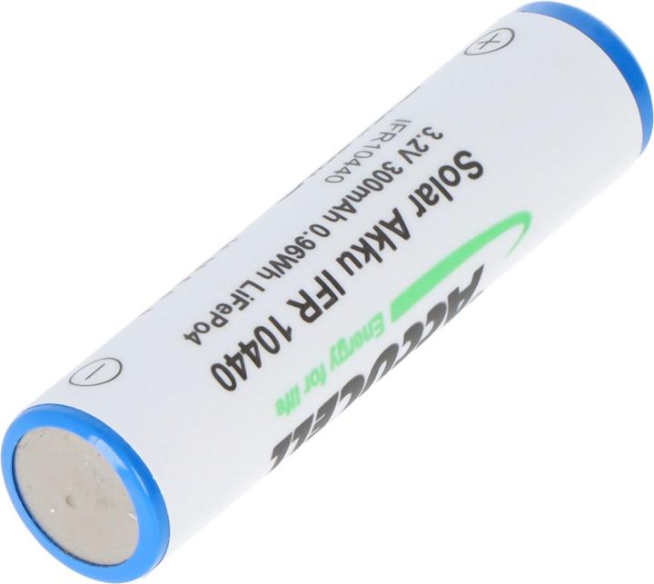 Image du produit AccuCell Batterie solaire IFR 10440 AAA solaire avec tête non protégée (1 pcs, 200 mAh, Batterie)