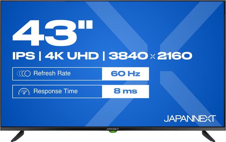 Produktbild Japannext 109,2cm JN-IPS430UHD60F 16:9 3x HDMI UHD (3840 x 2160 Pixel, 43")