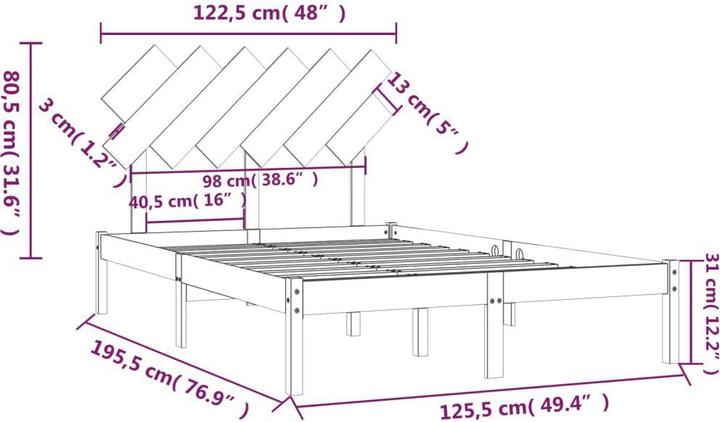 Image du produit vidaXL Bettrahmen (120 x 190 cm)