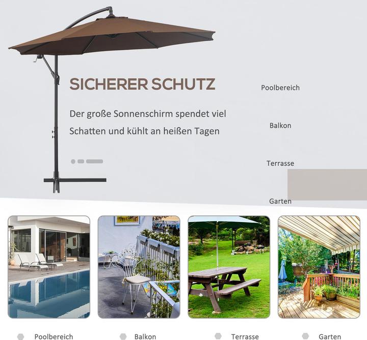 Produktbild Outsunny Ampelschirm (2.95 m)