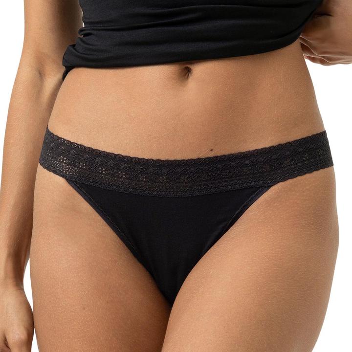 Immagine prodotto Mey - Modal Lace - String - 5er Pack (M Schwarz) (M, Confezione da 5 pezzi)