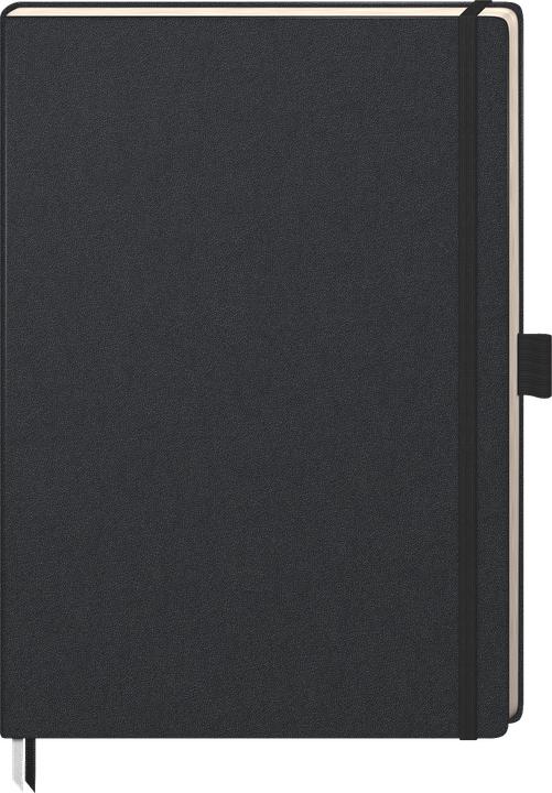 Image du produit Brunnen Carnet de notes KOMPAGNON DIN A4 quadrillé, noir couverture rigide 192, dont 16 pages détachables (A4, Quadrillé, Couverture rigide)