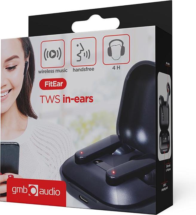 Actual product image Gembird Bluetooth in-ear Kopfhörer (No noise cancellation, 4 h, Wireless)