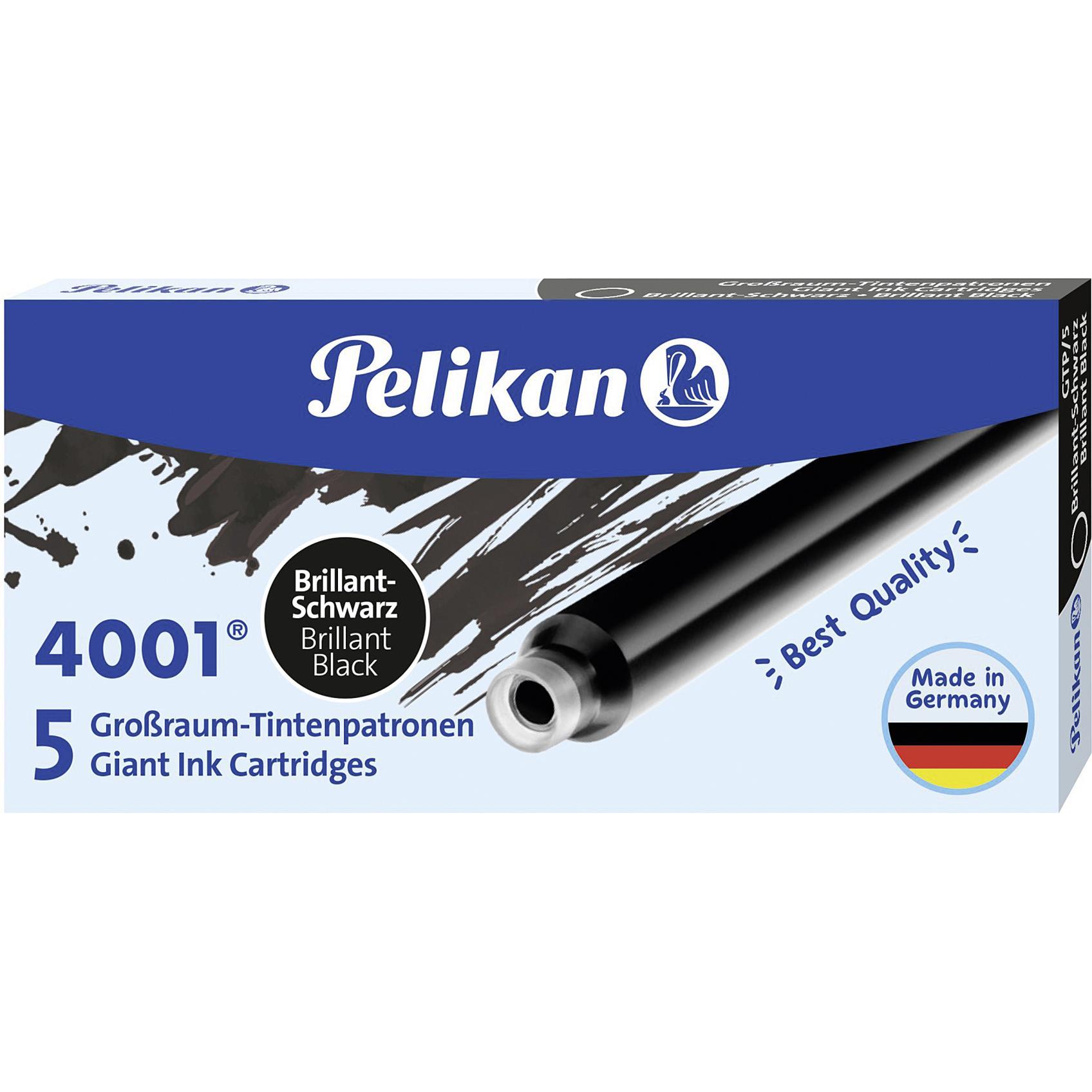 Thumbnail - Pelikan, Ersatzpatrone, 4001 Gtp/5 (Füllertinte, Schwarz)