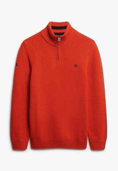 Produktbild Superdry Strickpullover aus Baumwolle mit halbem Reissverschluss (M)