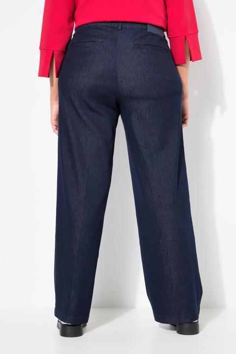 Actual product image Ulla Popken Front Crease Wide Leg Jeans (26)