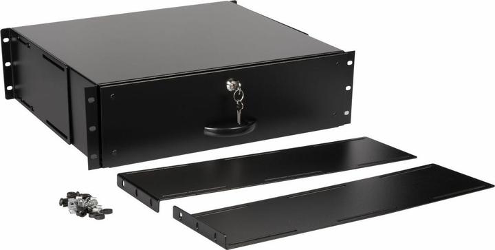 Produktbild equip Schublade für Serverschränke 3U, abschliessbar sw