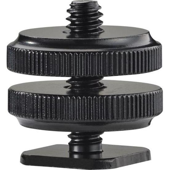 Novoflex Blitzschuhadapter mit 1/4 -Gewinde (Stativadapter), Stativ Zubehör, Schwarz