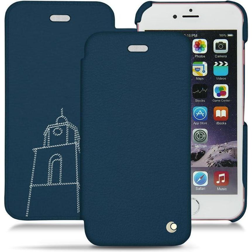 Noreve Lederschutzhülle horizontal (Apple iPhone 6s), Smartphone Hülle, Blau