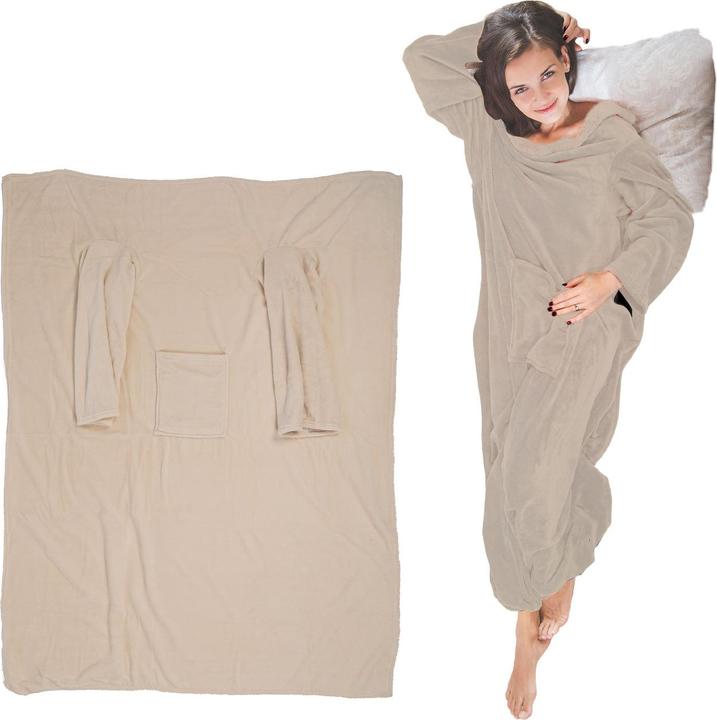 Produktbild Out of the blue Kuscheldecke mit Ärmeln & Tasche, 2er-Set (172 x 153 cm)