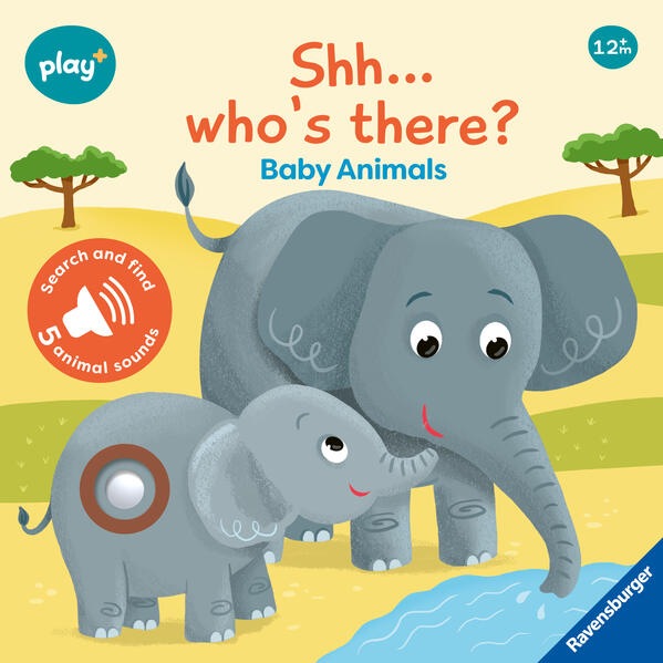 Actual product image Ravensburger Play+ Shh... Who's there? Baby Animals (My First Seek and Find Sound Book), Baby book (English)
