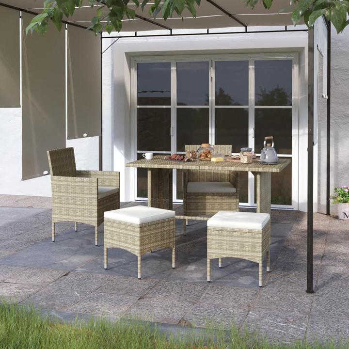 Produktbild vidaXL Gartenstuhl und Hocker