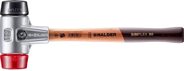 Actual product image Halder SIMPLEX soft-face mallet, rubber composition / plastic with aluminium housing and high-quality