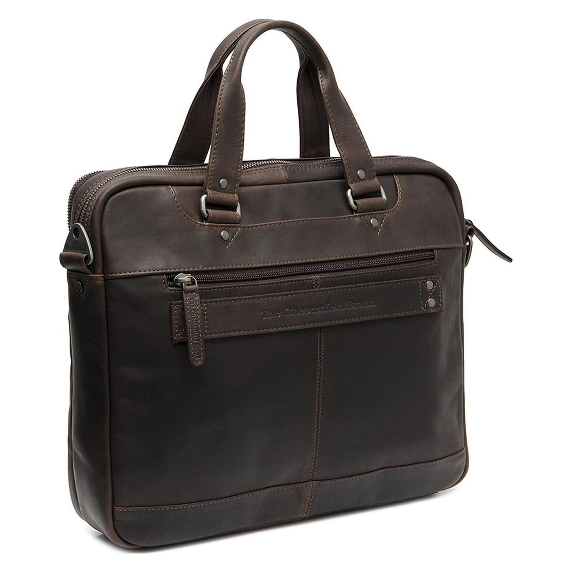 The Chesterfield Brand Montara Leather Laptopbag (16"), Notebooktasche, Braun