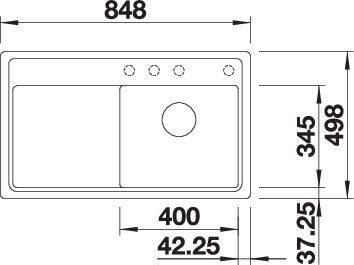 Produktbild Blanco ZENAR 45 S-F (84.75 cm, 49.75 cm)
