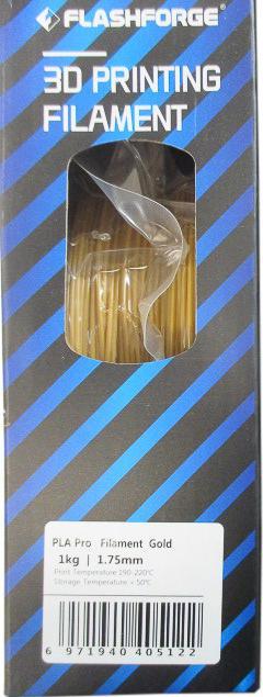 Productafbeelding FlashForge PLA 1,75mm Goud 1kg 3D Filament (PLA, 1.75 mm, 1000 g, Goud)