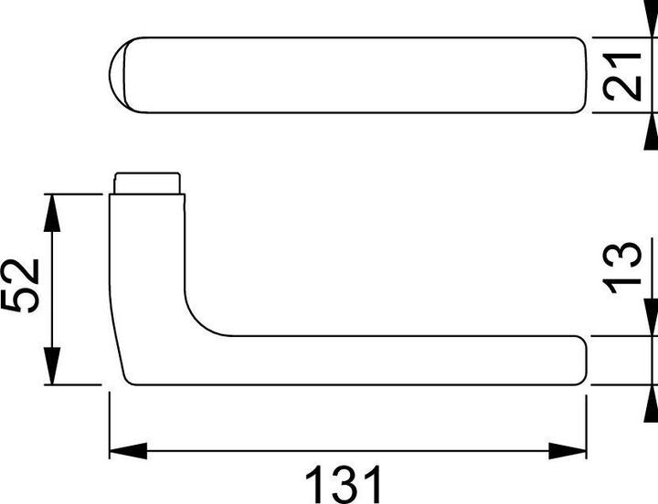 Actual product image Hoppe Lever handle E1643Z Dallas (Door handle)