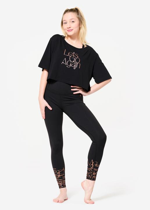 Actual product image Domyos Dance-Shirt Damen Modern Jazz Dance Crop Top - schwarz (S)