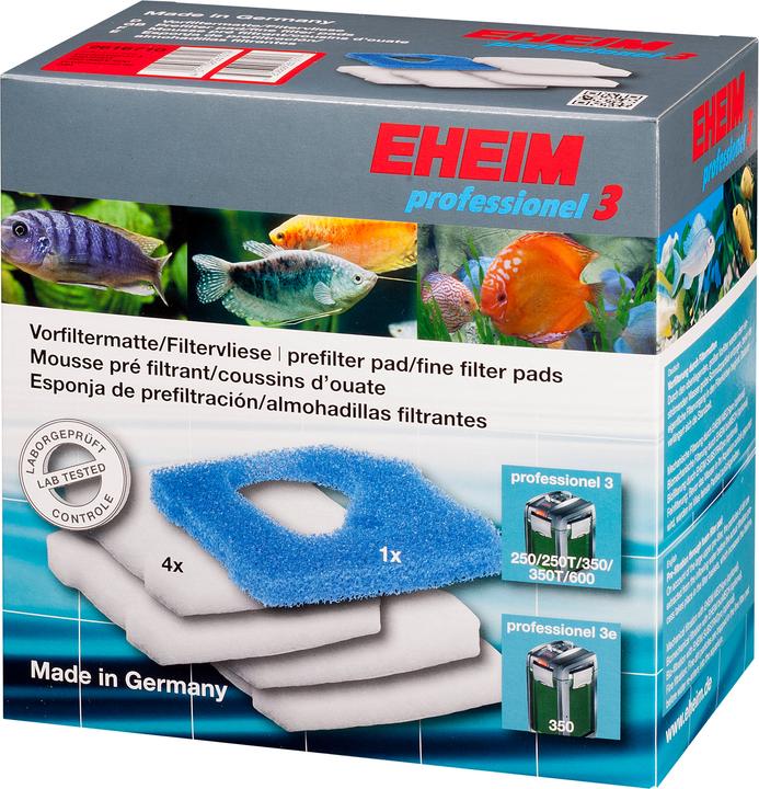Eheim 1x tappetino di pre-filtro 4x vello filtrante (Filtri interni, Acqua marina)