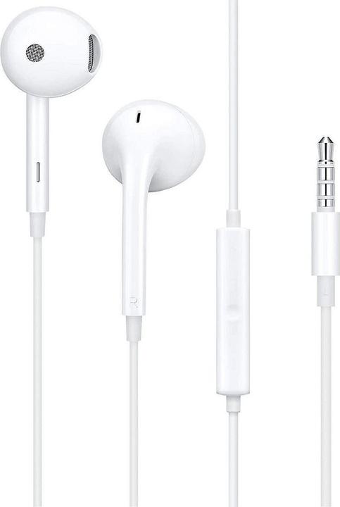 OPPO - Stereo Earphones (MH156) - Jack 3.5mm with Microphone - White (Bulk Packing) (Kabelgebunden)