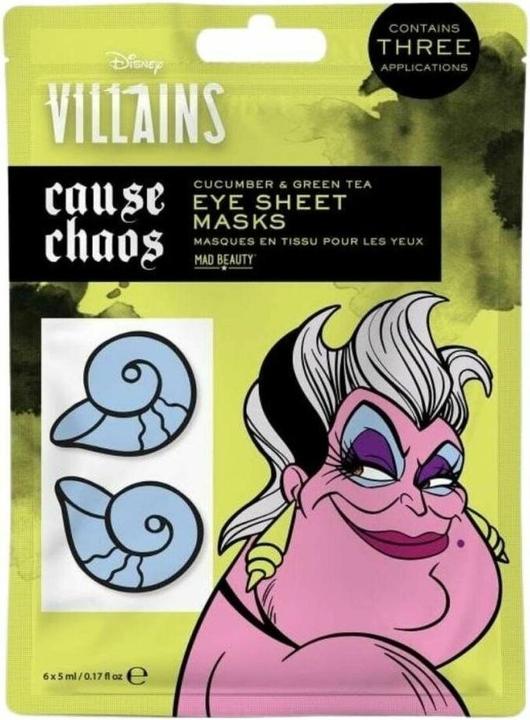 Actual product image Mad Beauty Pop Villains Ursula Tissue Eye Masks