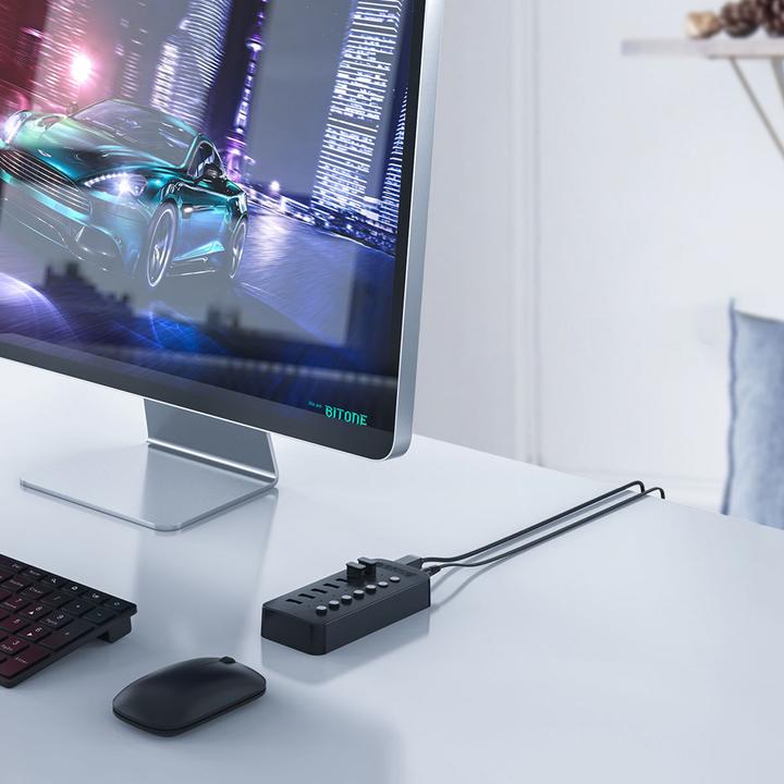 Image du produit Orico Converter CT2U3-13AB 13x USB-A 3.0 Hub with Switches - Black (USB-A, 13 ports)