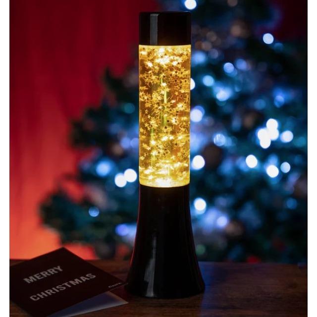 Image du produit Fisura Lampe à plasma S noire/jaune avec paillettes étoiles