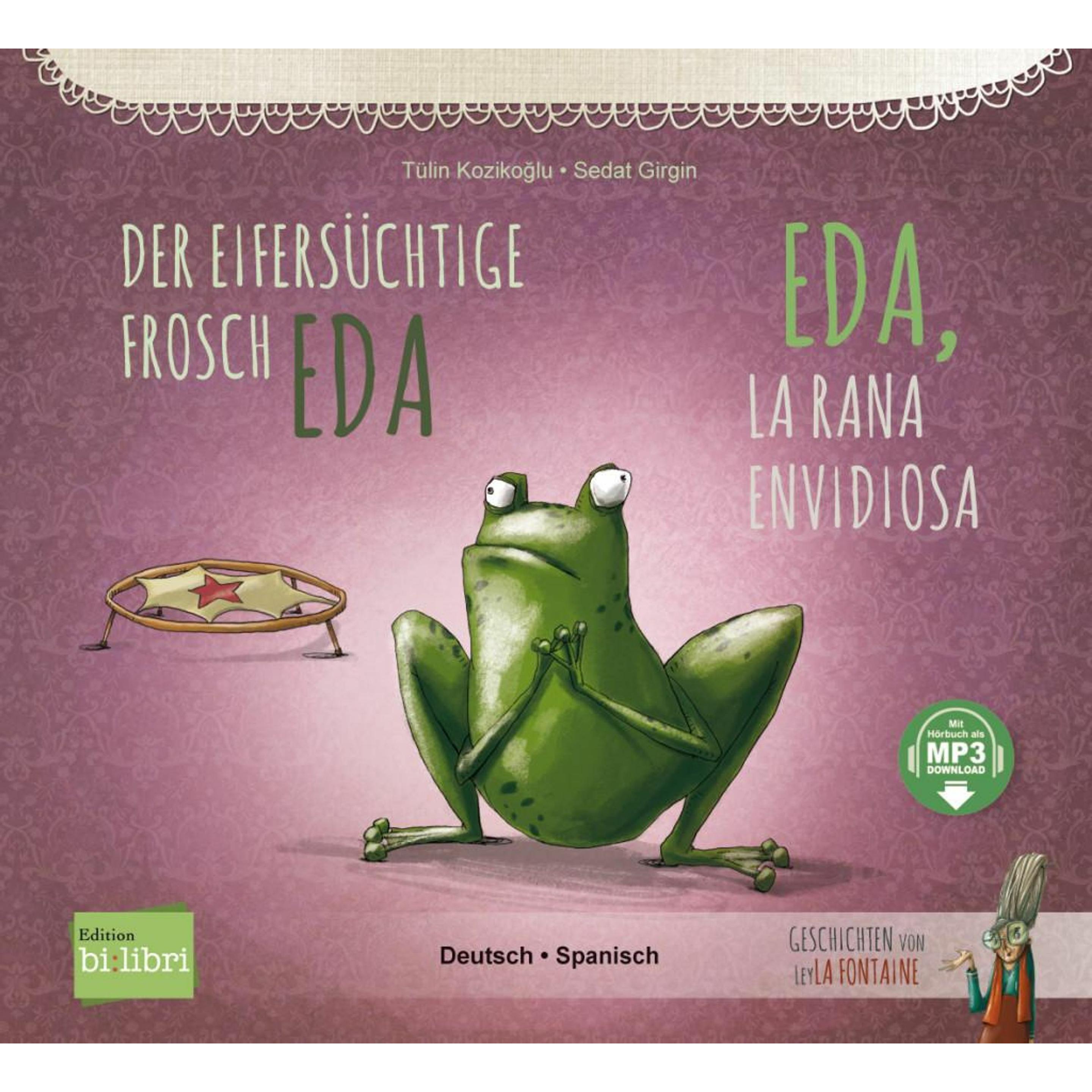 Thumbnail - Der eifersüchtige Frosch Eda. Deutsch-Spanisch, Kinderbücher von Sedat Girgin, Tülin Kozikoglu