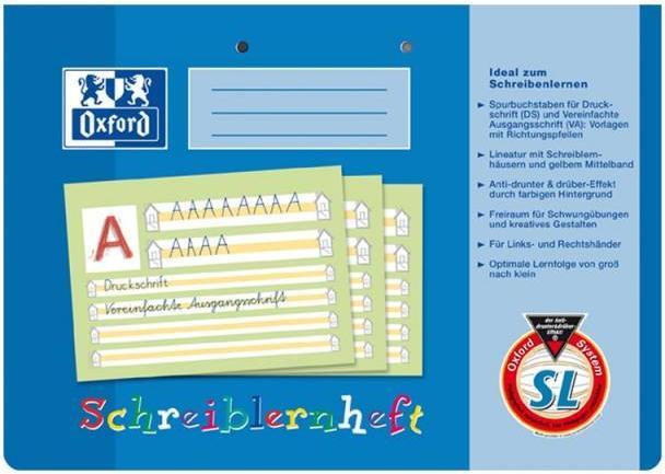 Produktbild Oxford Schreiblernheft A4 quer (A4, Liniert, Weicher Einband)