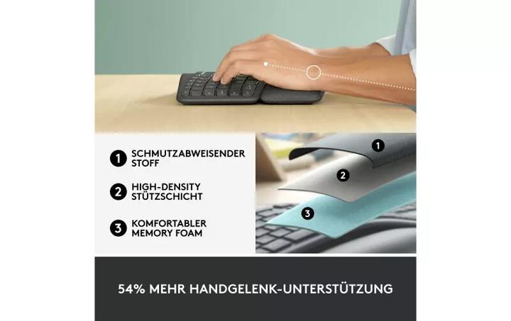 Produktbild Logitech Ergo K860 Split Keyboard for Business (Schweiz, Kabellos)