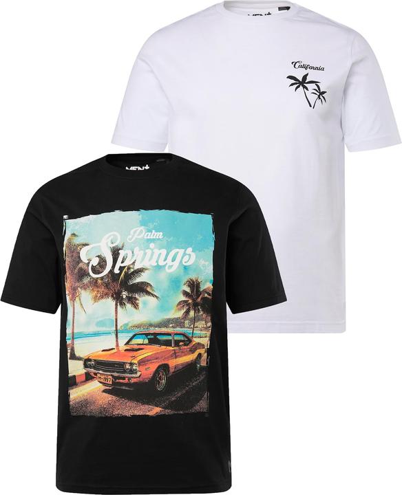 Actual product image Men+ T-Shirts im 2er-Pack, Halbarm, Druck-Motiv (XXL)