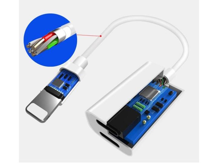 Actual product image PowerGuard 2 in 1 Dual Lightning Audio & Charge Adapter Splitter (Lightning, Lightning)