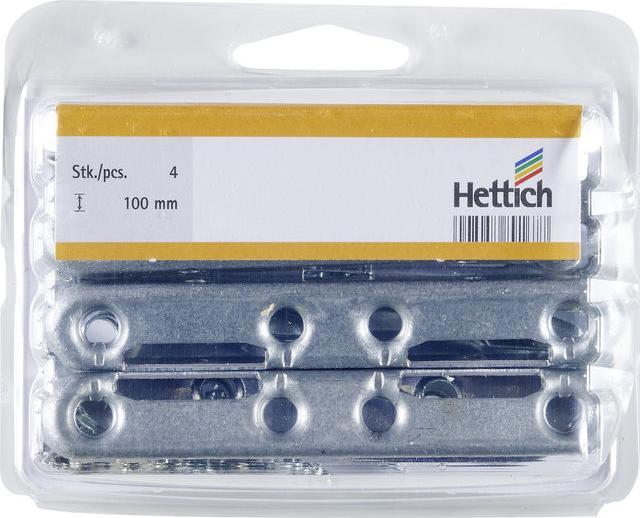 Actual product image Hettich Bettbeschlag, verzinkt, 4 Stck (Connection fitting, 4 pcs.)