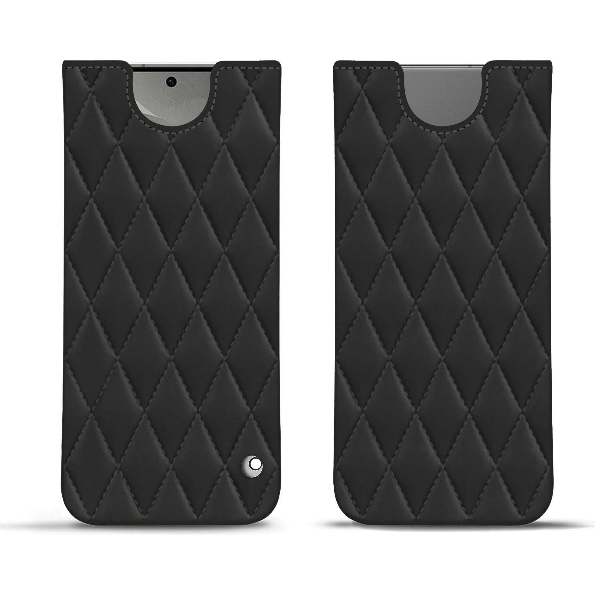Noreve Lederschutzhülle (Samsung Galaxy S24), Smartphone Hülle, Schwarz