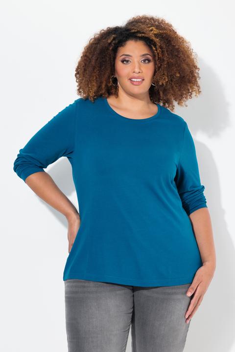 Produktbild Ulla Popken Shirt, Slim, Rundhalsausschnitt, Langarm (58)
