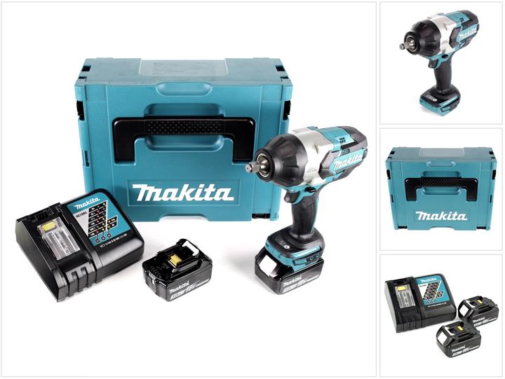 Makita DTW 1002 RFJ Avvitatore ad impulsi a batteria 18V in valigetta Makpac + 2x Batterie BL 1830 3
