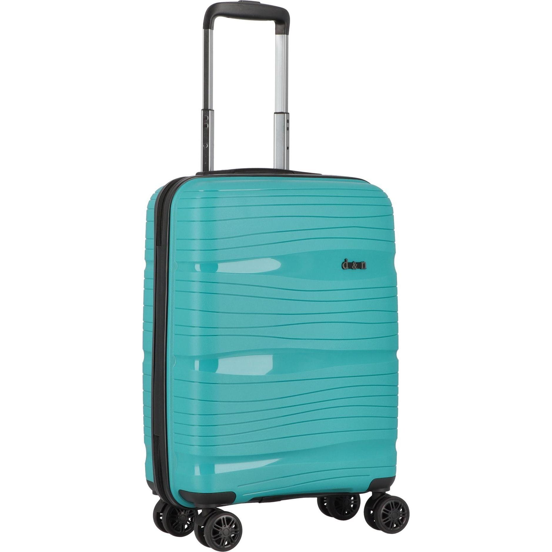 D&N, Koffer, Travel Line 4300 4 Rollen Kabinentrolley S 55 cm, Blau, (36 l, Handgepäck (bis 50l))