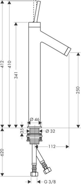 Actual product image Axor Starck Single lever washbasin mixer for washbowls without pop-up waste