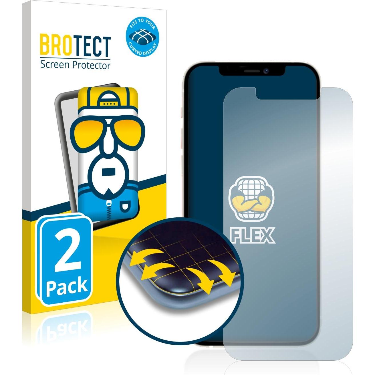 Thumbnail - BROTECT Full-Cover Displayschutz (2 Stück, Apple iPhone 12 Pro), Smartphone Schutzfolie, Transparent