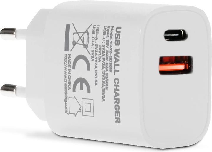 Image du produit TechniSat USB-C Netzteil - 2 Port Schnellladegerät, (Power Adapter mit USB-C (30W) und USB-A (QC18W) (30 W, 2 ports)