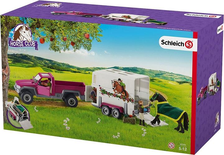 Actual product image Schleich Pick-up with horse trailer