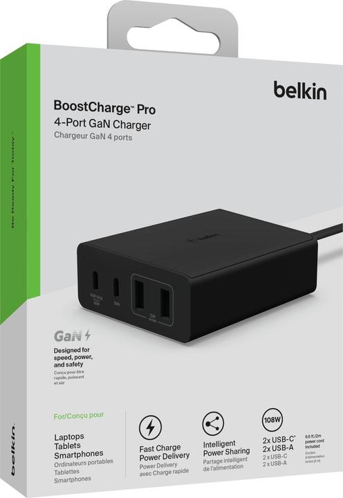 Image du produit Belkin Boost Charge Pro 4-Port GaN Charger (108 W)