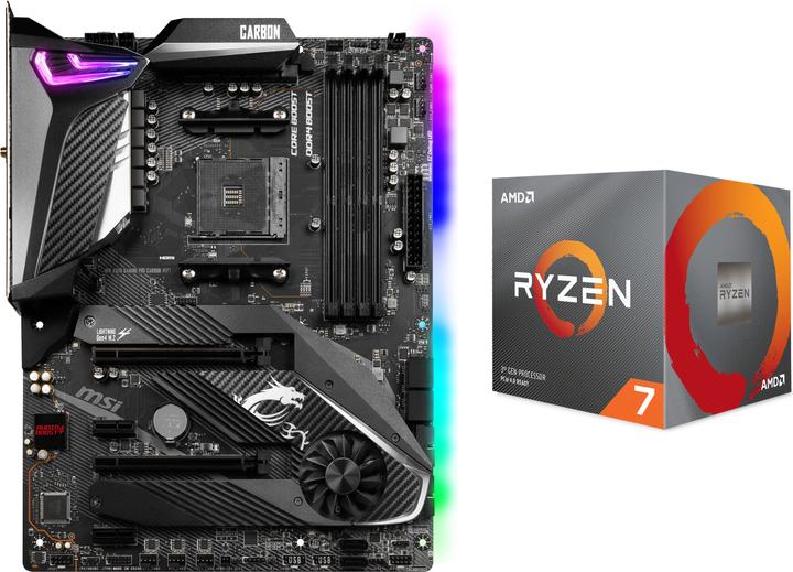 Produktbild MSI X570 Gaming Pro Carbon Wifi + Ryzen 7 3700X