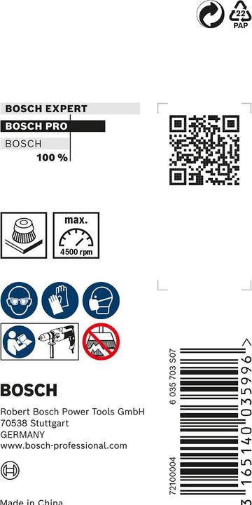 Produktbild Bosch Professional Zubehör PRO Multi Material clean Topfbürste, gerader Schaft, 50 x 0,2 mm
