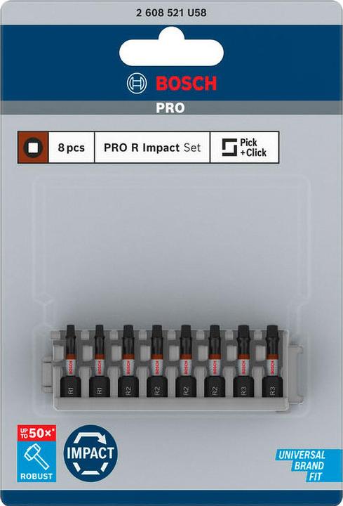 Actual product image Bosch Professional Zubehör PRO Robertson Impact Bit (R 2, R 3, R 1)