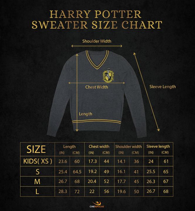 Actual product image Hufflepuff - Grey Knitted Sweater - X-Small (XS)